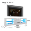 160cm High Gloss White TV Unit Cabinet TV Stand with LED Lights Storage Drawers