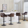 2x Bar Stools Breakfast Comfortable Swivel Gas Lift Kitchen Stool Leather Chairs