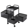 2-6Tier Kitchen Storage Trolley Rolling Cart w/ Rotating Baskets,Lockable Wheels