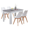 Rectangular Kitchen Dining Table Wooden Table 4-6 Seats Family Party Table White