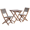 Garden Gear Arwen Acacia Wood Bistro Set Folding Table Chairs Outdoor Patio