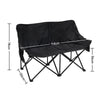 Double Seat Camping Chair Folding Portable Outdoor Garden Chair with Carry Bag