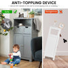 Bathroom Floor Cabinet Free Standing Storage Cupboard-Grey