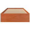 Bed Frame Wax Brown 100x200 cm Solid Wood Pine