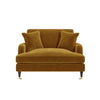 Mustard Velvet Love Seat - Payton PAY044