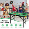 122 cm Folding Billiards Table Portable Game Pool Table w/Accessory Set-Green