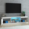 Modern 160cm TV Unit Cabinet Stand High Gloss Doors & Matt Dody with LED Lights