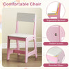 Kids Study Desk and Chair Set Student Table and Chair-Pink