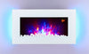 2024 TRUFLAME 7 COLOUR LED WHITE GLASS FLAT ELECTRIC WALL MOUNTED FIRE