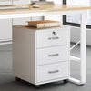 3 Drawers Filing Cabinet Home Office Mobile File Storage Organizer Under Desk