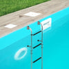 Folding 3 Step Boat Ladder Anti Slip Stainless Steel Swimming Pool Ladder