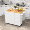 Mobile Kitchen Island Cart Rolling Kitchen Island Trolley Cupboard w/Drawers