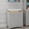 Grey Bathroom Under Sink Cabinet Basin Vanity Unit Cupboard Storage 60*60*30