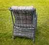Garden Patio Rattan Furniture Sofa Set 2 Chairs Table 2 Stools 6 Seater Outdoor