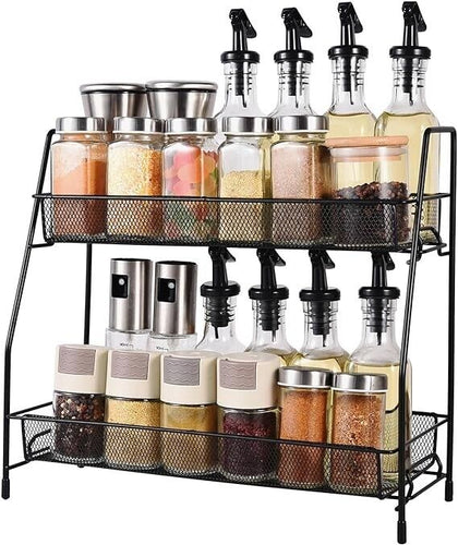 2 Tier Spice Racks Organiser Free Standing,Spice Racks Organiser,Kitchen Shelves