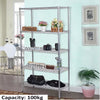 5 Tier Metal Wire Shelving Unit Storage Rack Shelf Kitchen Stand Silver Shelves