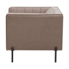 Dusk Madison Sand Velvet & Black Metal Armchair RRP £215