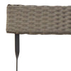 Lechnical Folding Bistro Chairs 6 pcs Grey Poly Rattan and Steel,Folding A8M8
