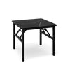 Square Foldable Dining Table Compact Kitchen Dining Room Wooden Table Metal Legs