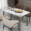 Luxury Sintered Stone Dining Table Thicken Aluminum Base Kitchen Table 4-6 Seats