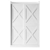 Bedroom 2 Sliding Door Wardrobe Matt White Storage Cupboard with 2 Hanging Rails