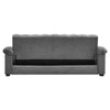 Convertible 3 Seater Velvet Fabric Grey Comfortable Storage Ottoman Sofa Bed