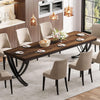 Rectangular Dining Table for 6-8, 200cm Industrial Kitchen Table for Dining Room