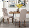 2 Piece Dining Chairs Nailhead Trim Solid Wood Legs Dining Room Kitchen Chairs