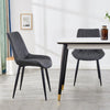 Luxury Pair of 2 Home Office Chairs Grey Dining Kitchen Chairs Upholstered Chair