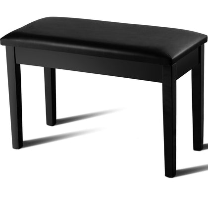 2-in-1 PU Leather Piano Bench Double Duet Seat W/Padded Cushion Music Storage