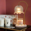 White Elegant Table Lamp Frosted Glass Lampshade Bedside Desk Fairy Night Light