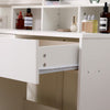 White Dressing Table Mirror with Lights Drawer Makeup Vanity Set Desk +2 Drawers