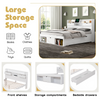 3ft Single Bed Frame with Drawers, Storage Headboard and Underbed Storage White