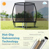 8FT Trampoline Outdoor Backyard Trampoline for Kids & Adults-Black