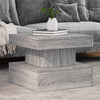 Grey Sonoma Coffee Table with - Modern Engineered Wood Side Table for P7G8