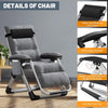 NAIZEA Outdoor Padded Lawn Recliner Zero Gravity Chair Folding Chaise Chairs