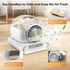 Automatic Cat Litter Box 65L+9L Self Cleaning Litter Tray Smart App Control WIFI