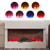 White Wall Mounted Log Fireplace Suite Electric Fire Decor Flame Glass 37''-52''