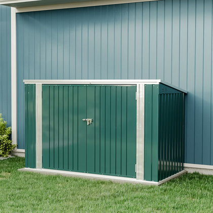 7FT XL Galvanised Steel Garden Lockable Storage Box Shed Outside Bike Bin Tool