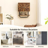 Bathroom Space Saving Storage Cabinet w/ Double Doors-Coffee