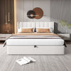 Ottoman Bed 4ft6 Double Upholstered Storage Bed Frame with LED Headboard