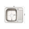 Kitchen Sink Bowl Reversible Stainless Steel Drainer Waste Handmade Basin Sizes