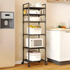 6 Tier Storage Shelf Heavy Duty Utility Shelf Storage Rack for Home Office+Wheel