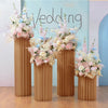 Folding Round Paper Cake Flowers Display Stand Plinth Cylinder Pedestal Wedding