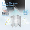 COMFEE' 60cm Angled Cooker Hood Tempered Glass Extractor w/ Touch Screen & LED