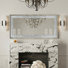 XXL Rectangular Crushed Diamond Mirror Crystal Surround Silver Mirror Hang Lean
