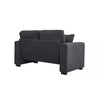 Panana 2 and 3 Seater Sofa Settee Suite in Black Fabric Sofa Deep Seat Couches