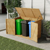 Triple Wheelie Bin Storage Wooden Garbage Bin Shed Outdoor Garden Store Cover