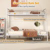 Single Top & Double Bottom Bunks with Safety Guardrail 198 x 141 x 160 cm-White