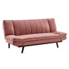 3 Seater Rose Pink Velvet Sofa Bed - Mondaine